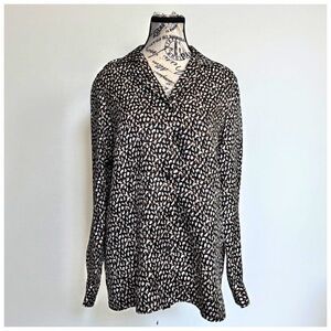 Lafayette 148 Silk Abstract Print Blouse | Effortless Luxury Essential